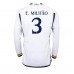 Real Madrid Eder Militao #3 Hjemmedrakt 2023-24 Langermet